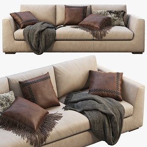 3D modena taper arm sofa model