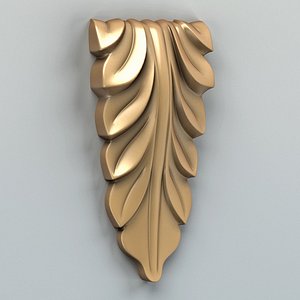 Carved decor vertical 005