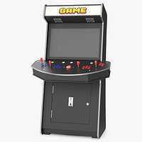 Classic Upright Arcade Video Game Cabinet