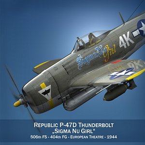obj republic p-47 thunderbolt -