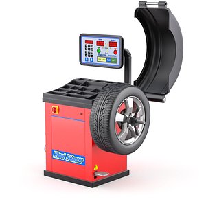 Wheel Balancer With Car Wheel