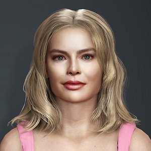 3D model Margot Robbie 3D Model - Hyper Realistic - Low Poly 3D model