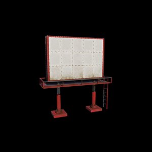 blank billboard 3D model 3D model