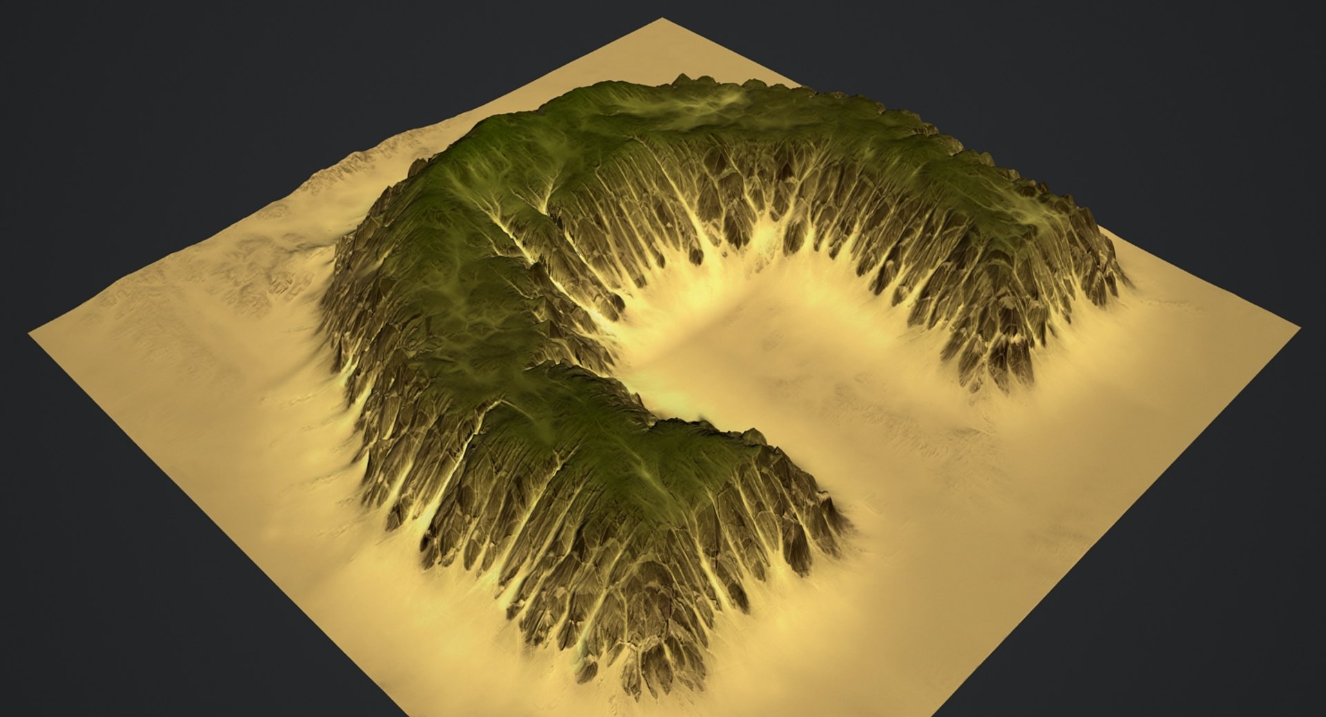 Alphabet Terrain C 3D Model - TurboSquid 1170455