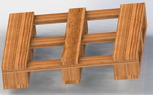 3D Euro Pallet model