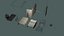 ABANDONED HOSPITAL - asset pack Low-poly 3D model