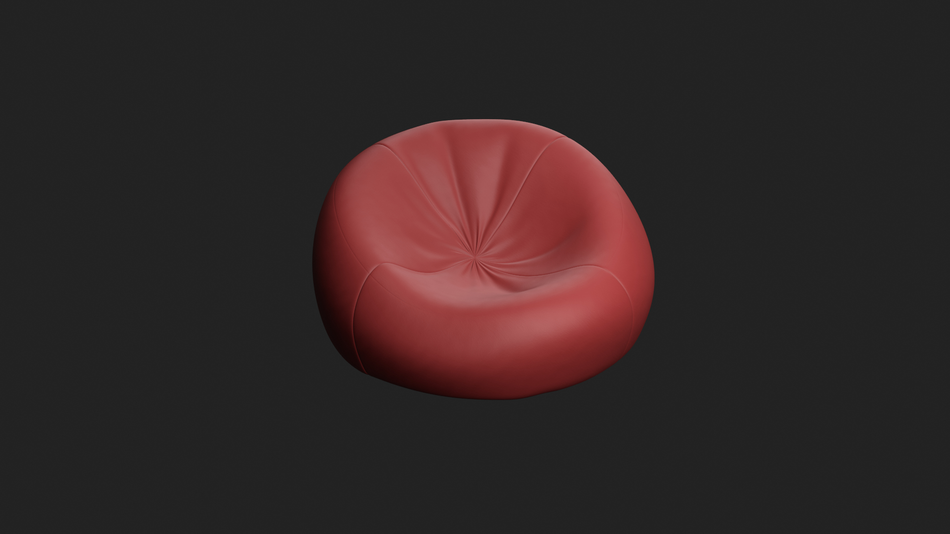 Bean bag chair red leather 3D model TurboSquid 1849753