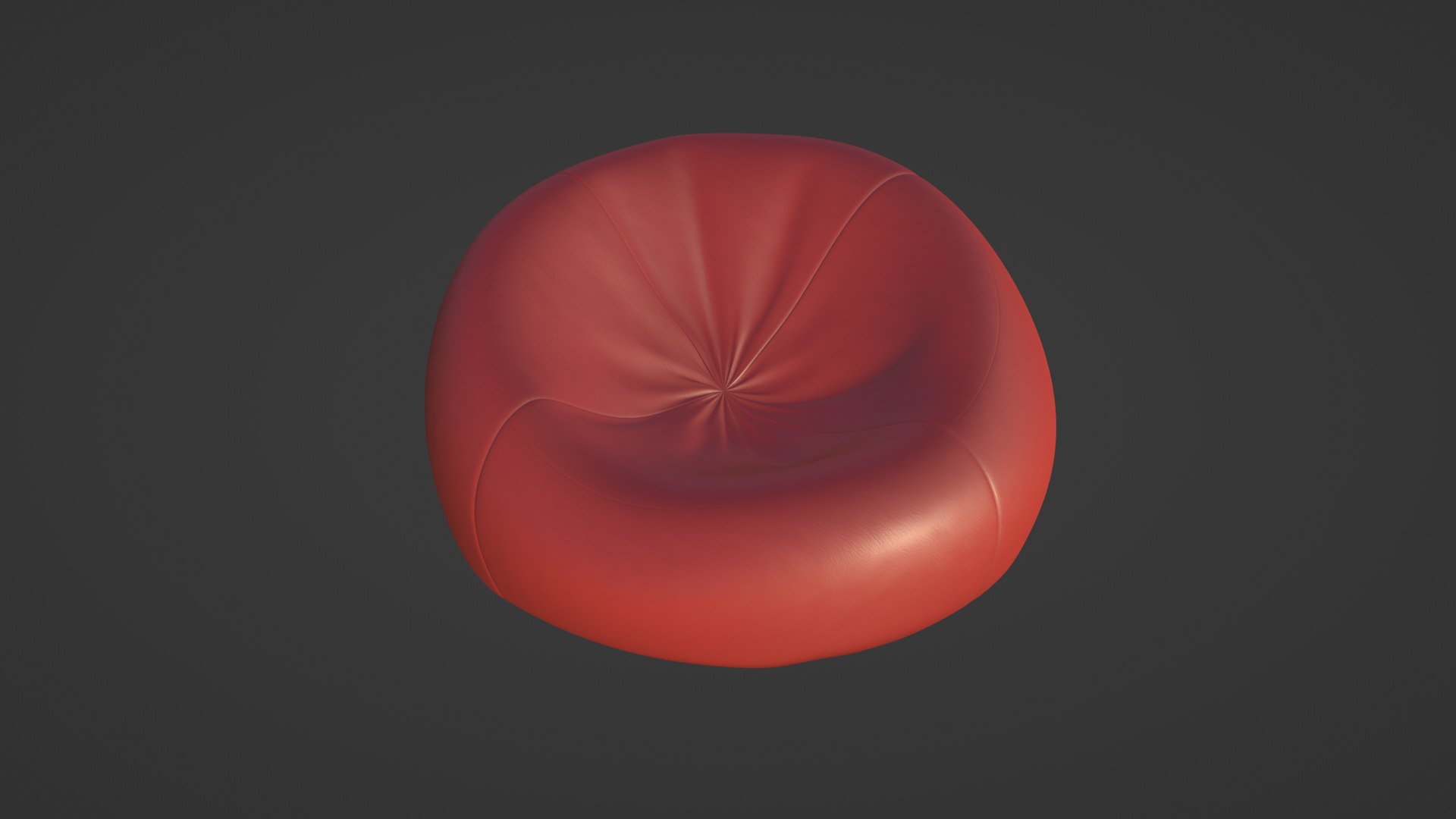 Bean bag chair red leather 3D model TurboSquid 1849753
