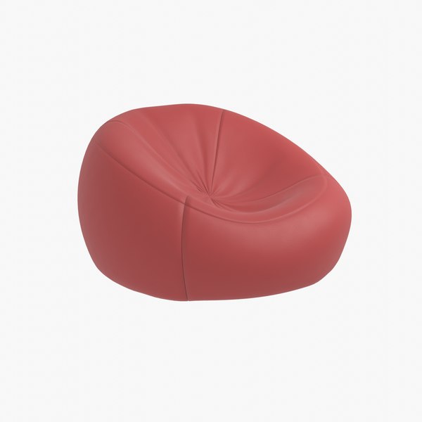 Bean bag chair red leather 3D model TurboSquid 1849753