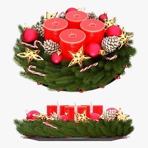 3D wreath christmas model