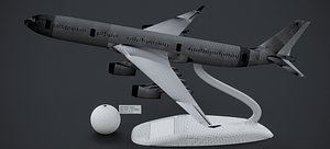 AIRBUS A340-300 OFFICE FLOOR MODEL BASE 2024 FBX