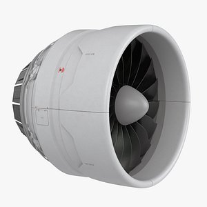 Sci-Fi Propulsion Turbine Chamber White