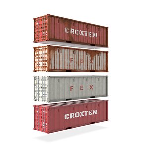 Container Box Industrial Storage Prop 3D