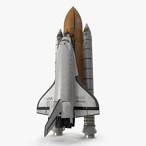 Space Shuttle with External Tank and Solid Rocket Boosters 3D model