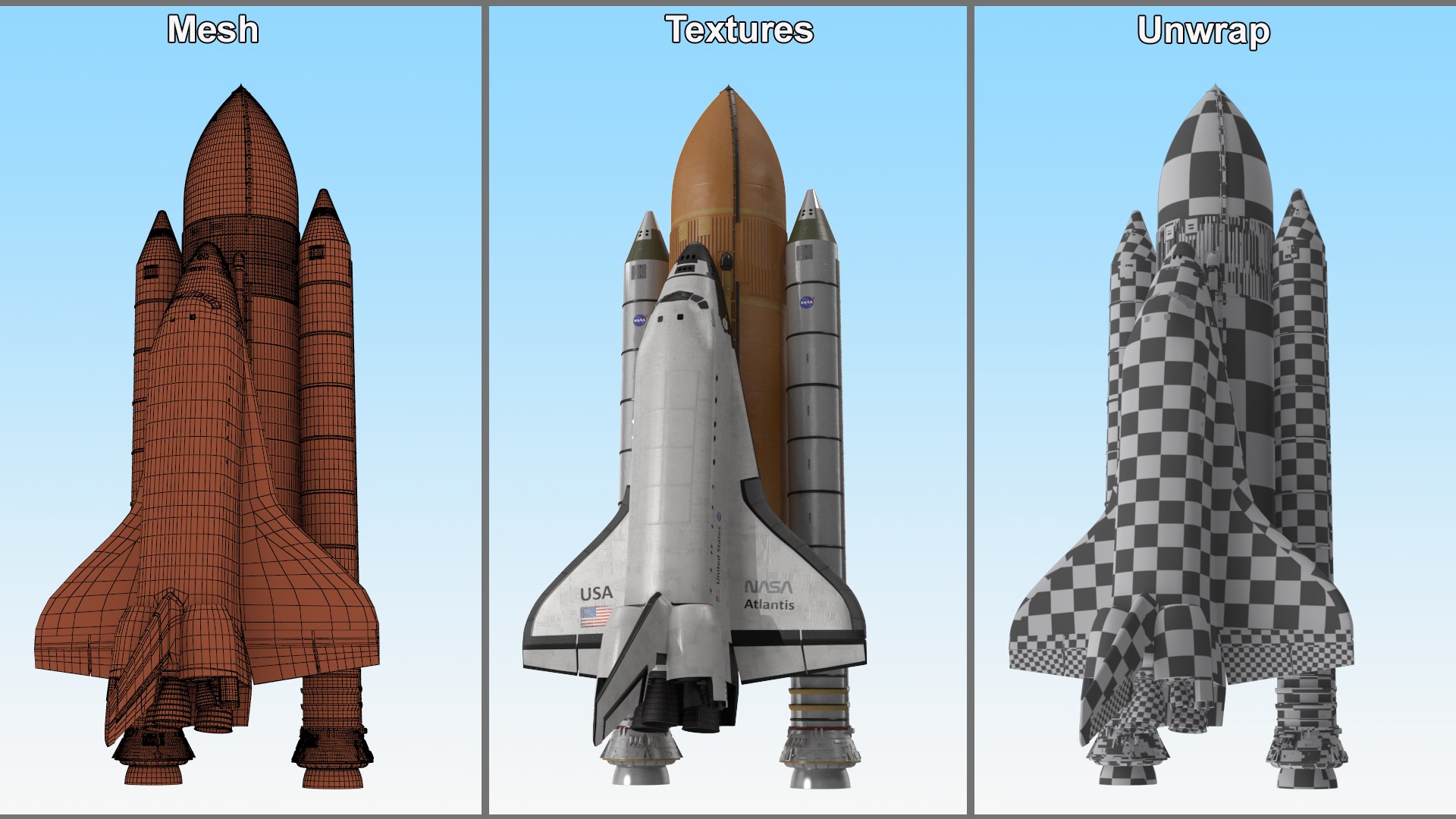 Space Shuttle with External Tank and Solid Rocket Boosters 3D model https://p.turbosquid.com/ts-thumb/sz/t0f9y5/sG/spaceshuttlewithexternaltankandsolidrocketboostersvray3dmodel029/jpg/1719526073/1920x1080/fit_q87/cb4ee520ebaca5760b6744073c6ae8b50bc13c20/spaceshuttlewithexternaltankandsolidrocketboostersvray3dmodel029.jpg