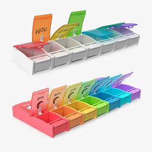 3D pill box cases model
