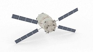3D model Spacecraft Satellite with Solar Panels