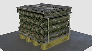 military Cargo weapons 4k pbr textures model