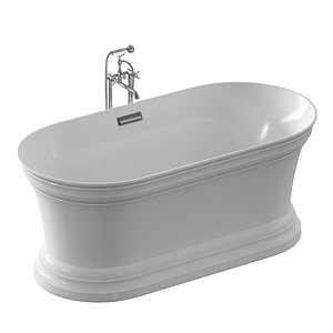 3D Freestanding bath with mixer tap