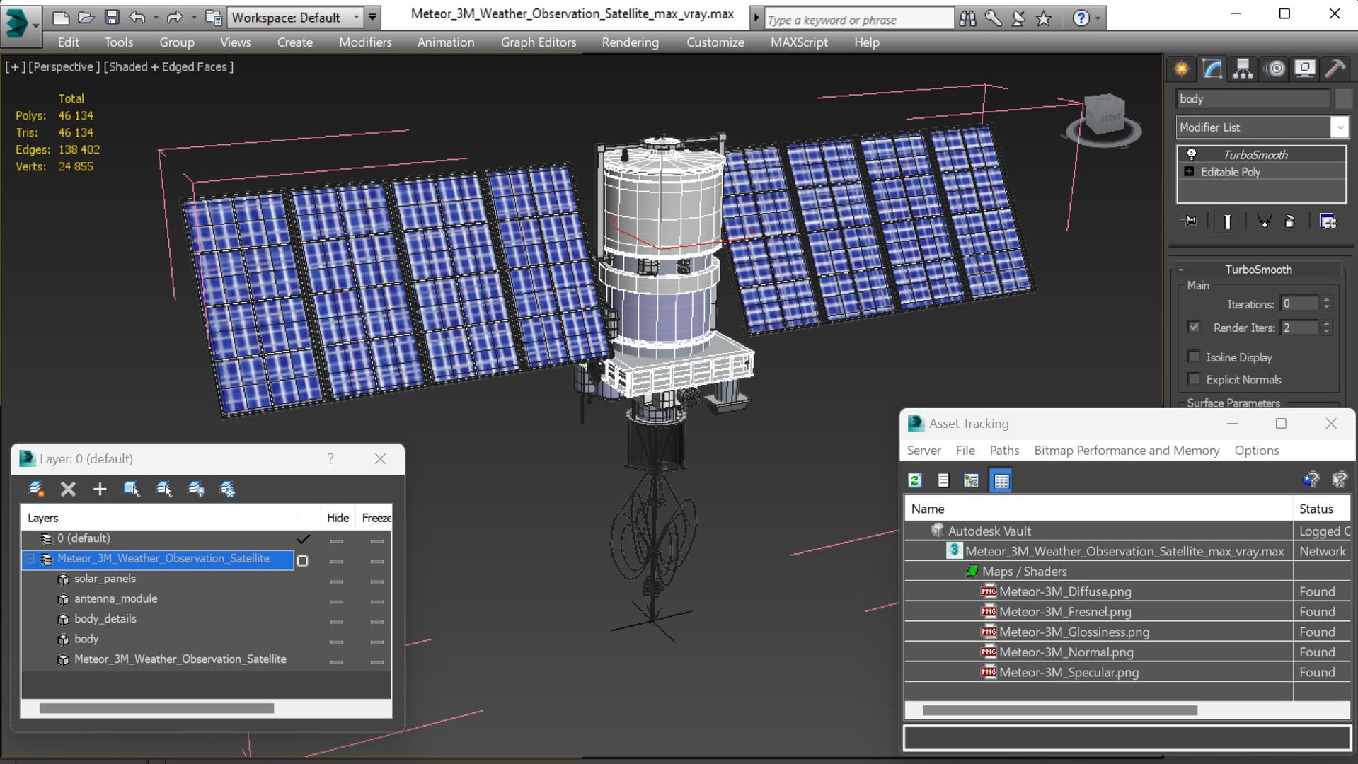 3D Meteor 3M Weather Observation Satellite model https://p.turbosquid.com/ts-thumb/t0/L5vZbe/3U/meteor3mweatherobservationsatellite3dsmodel020/jpg/1722205337/1920x1080/fit_q87/3c6ec6d69f48643acbde92fc3960aa893c79526e/meteor3mweatherobservationsatellite3dsmodel020.jpg