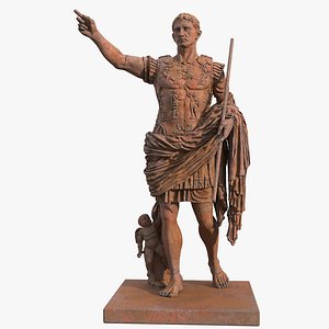 Augustus De Prima Porta Wood Statue 3D