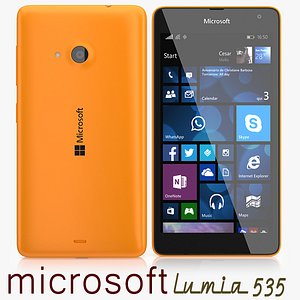 microsoft lumia 535 3d model