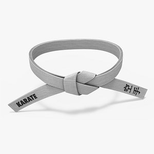 3D Karate White Waist Belt Obi