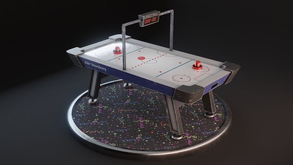 3D realistic air hockey puck model