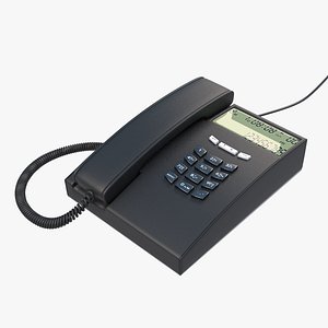 Office Phone - Black 3D model