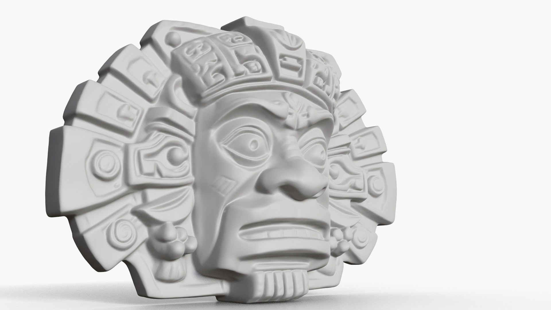 3D Model 4 Mayan Mask Reliefs Collection 2 - TurboSquid 2288837