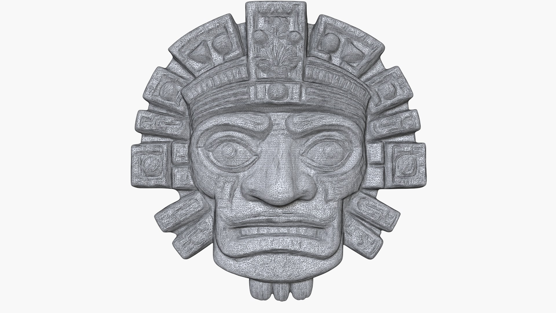 3D Model 4 Mayan Mask Reliefs Collection 2 - TurboSquid 2288837