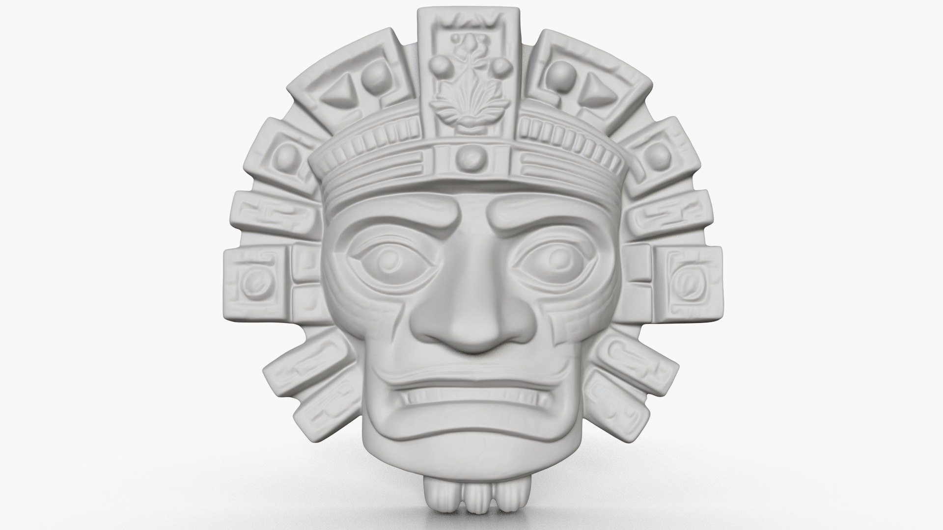 3D Model 4 Mayan Mask Reliefs Collection 2 - TurboSquid 2288837