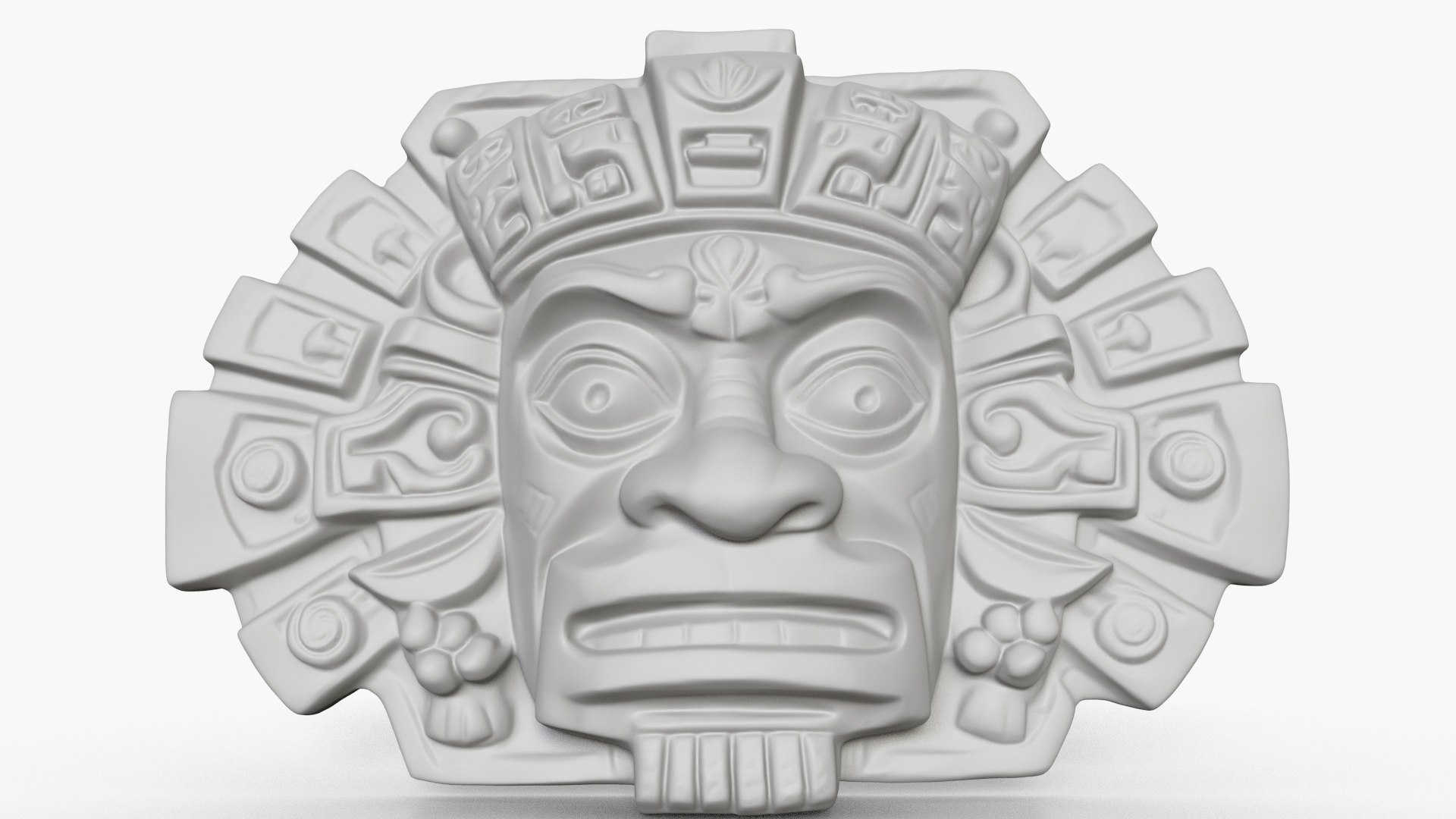 3D Model 4 Mayan Mask Reliefs Collection 2 - TurboSquid 2288837