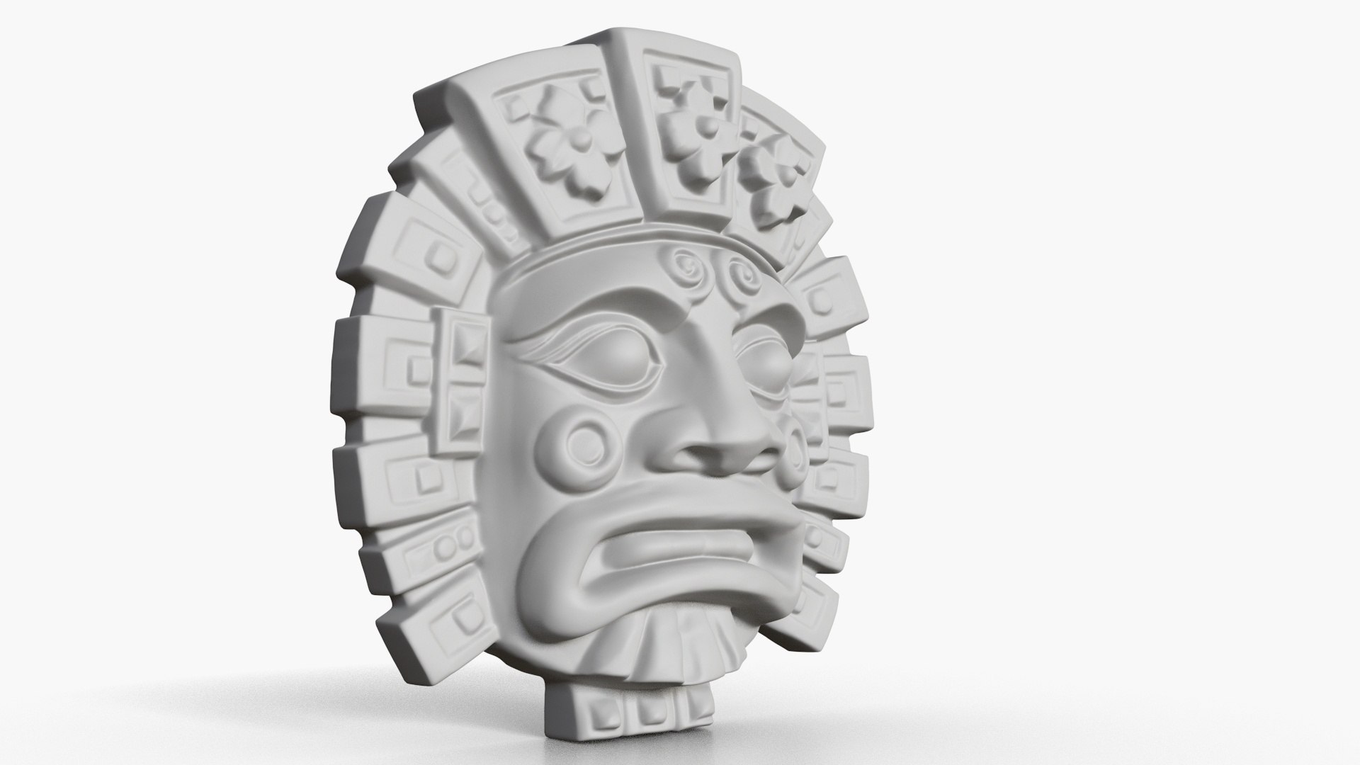 3D Model 4 Mayan Mask Reliefs Collection 2 - TurboSquid 2288837