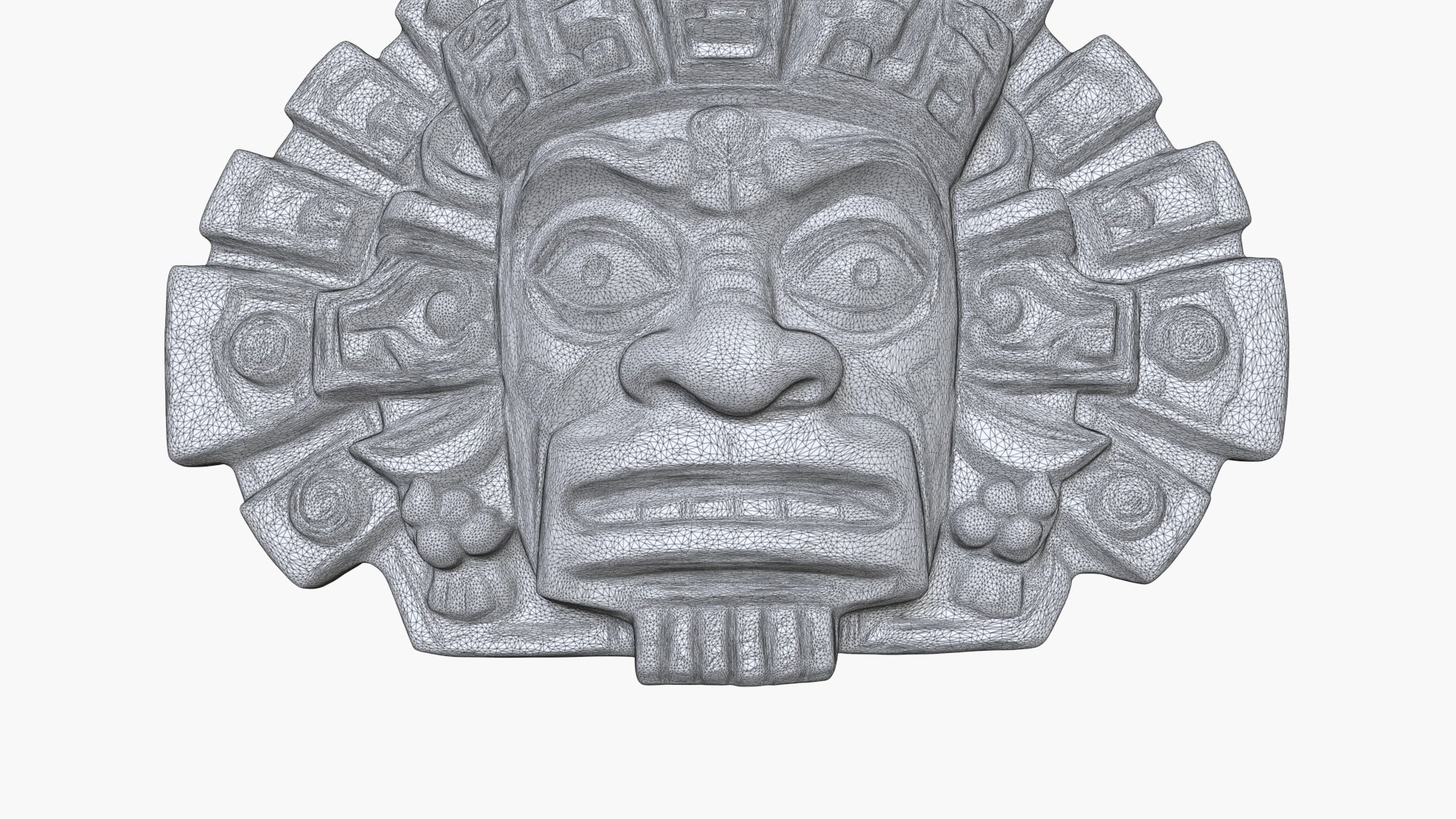 3D Model 4 Mayan Mask Reliefs Collection 2 - TurboSquid 2288837