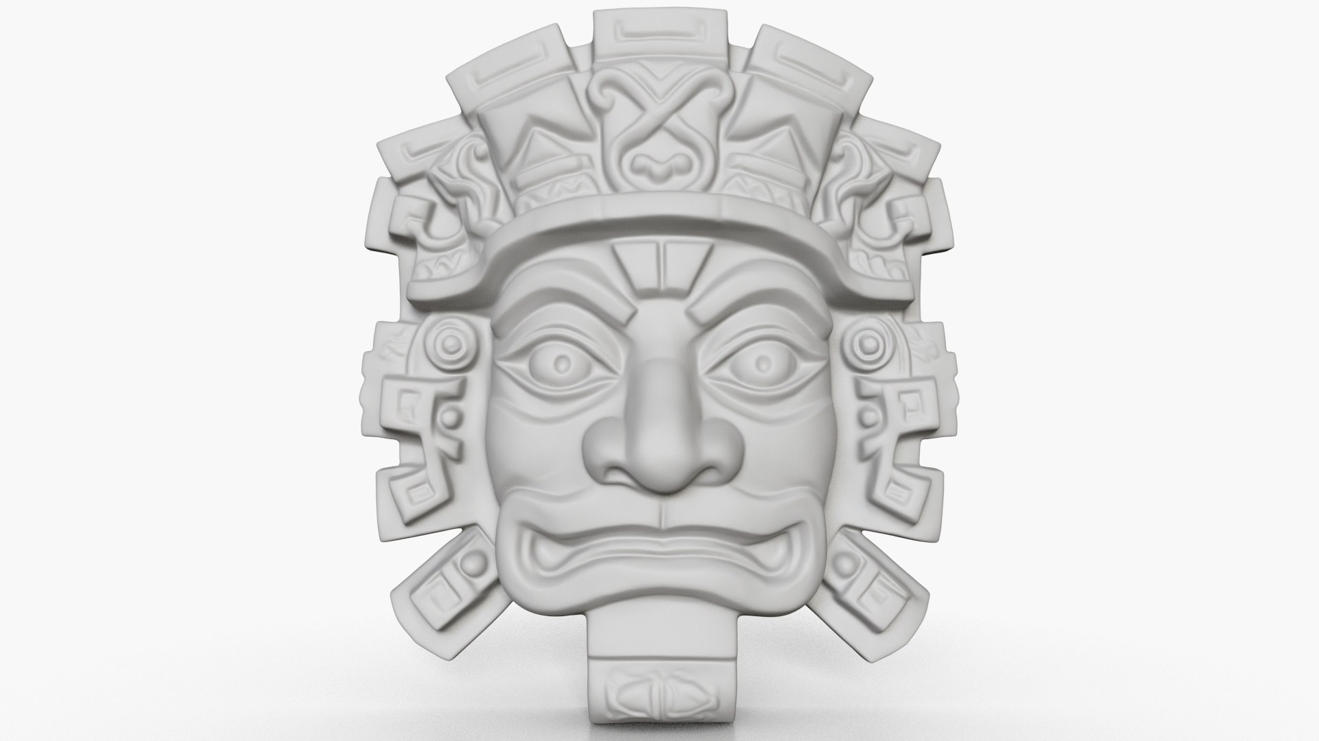 3D Model 4 Mayan Mask Reliefs Collection 2 - TurboSquid 2288837