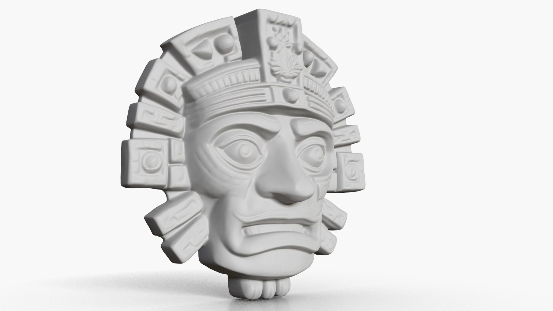 3D Model 4 Mayan Mask Reliefs Collection 2 - TurboSquid 2288837
