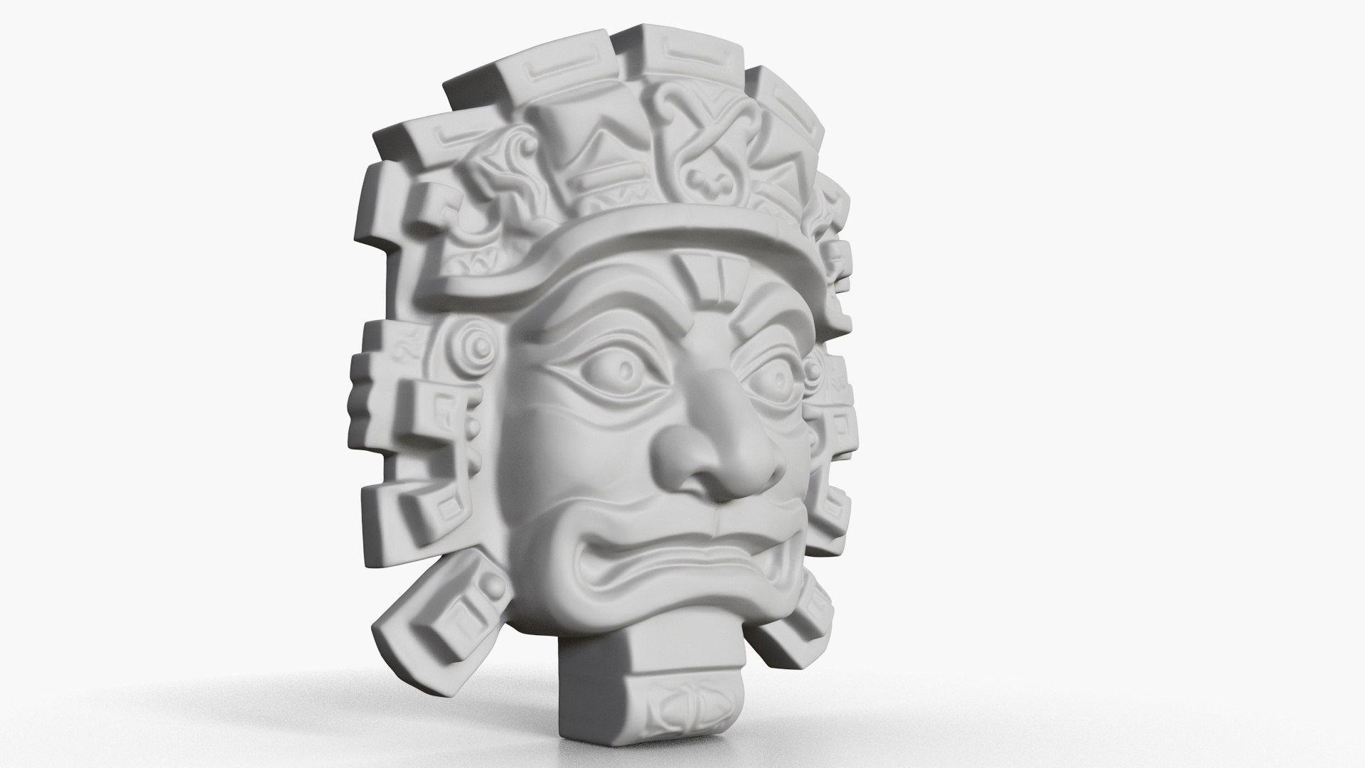3D Model 4 Mayan Mask Reliefs Collection 2 - TurboSquid 2288837