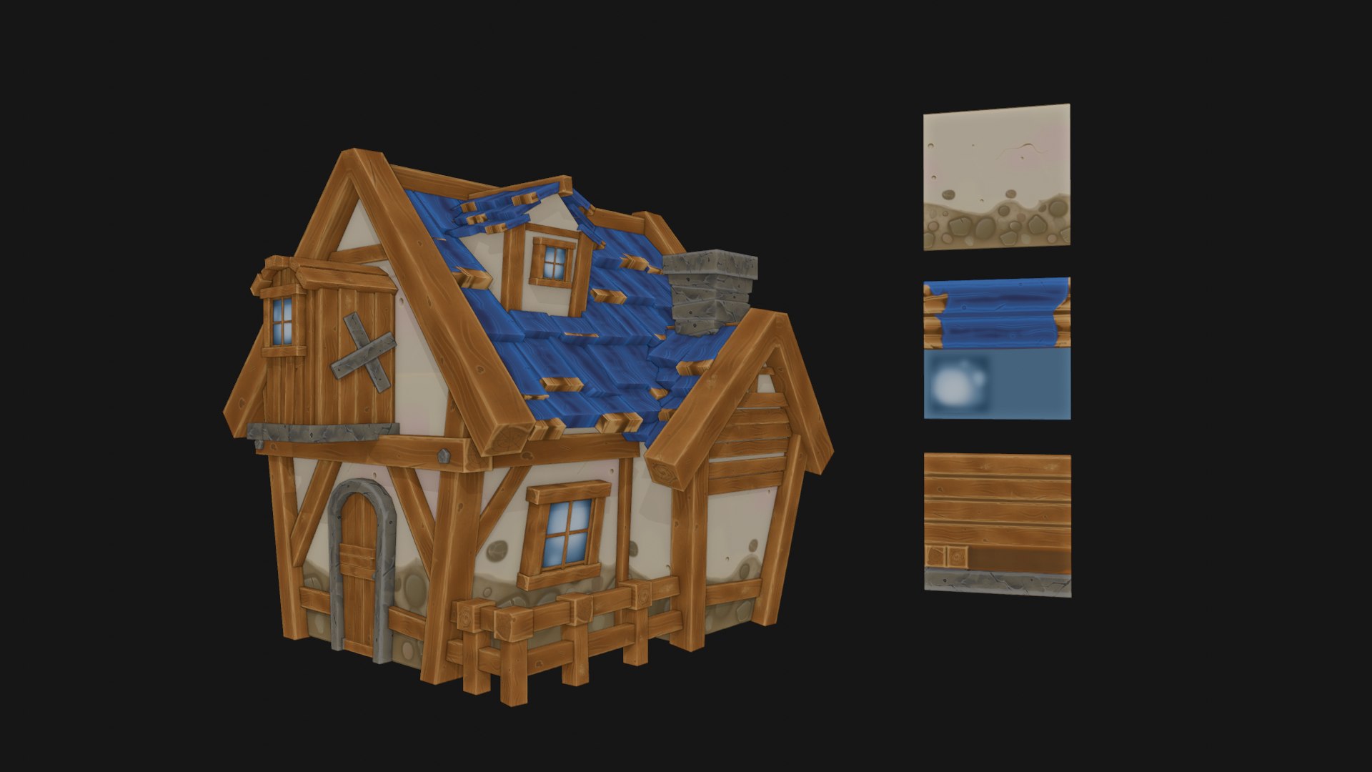 Stylized House 3D model https://p.turbosquid.com/ts-thumb/t0/VOR9xl/DL/view_04/png/1745054967/1920x1080/fit_q87/3198231d4d04690b3368b0cd929caaf5292dee66/view_04.jpg
