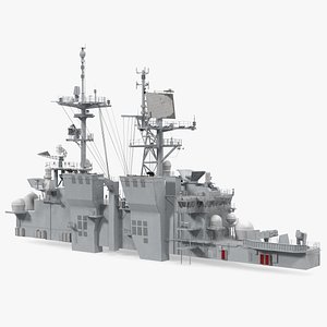 3D model military ship bridge