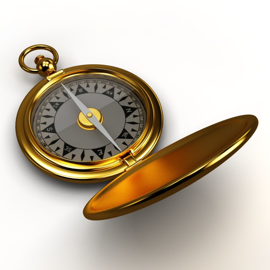 3d antique compass