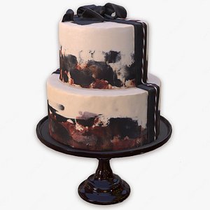 Elegant Silky Cinnamon Wedding Cake model