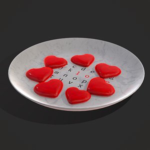 Cinnamon Hearts Dish model