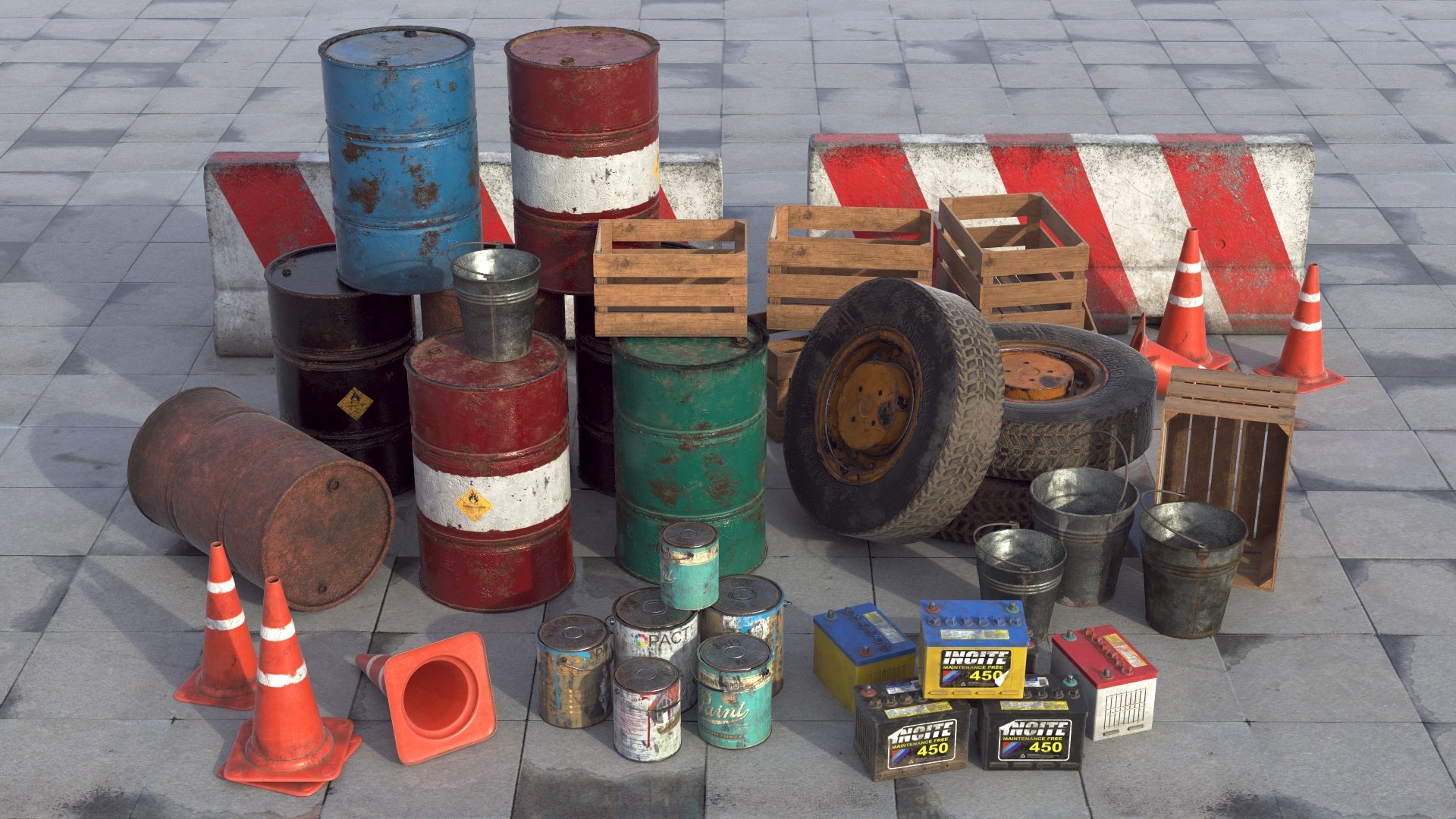 3D oil barrel traffic cone model https://p.turbosquid.com/ts-thumb/t0/a31VqL/8wXWcD2U/a/jpg/1580993446/1920x1080/fit_q87/40165964070020c1abe207cafef73035a5b5aace/a.jpg