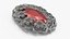 Vintage Silver Brooch with Gemstones