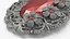 Vintage Silver Brooch with Gemstones