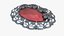 Vintage Silver Brooch with Gemstones