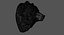 3D bear grizzly head sculpture