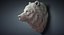 3D bear grizzly head sculpture