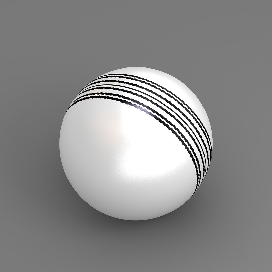 3D Model Cricket Ball White TurboSquid 1536195